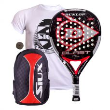 PACK DUNLOP BLAST FLUOR RED Y MOCHILA SIUX