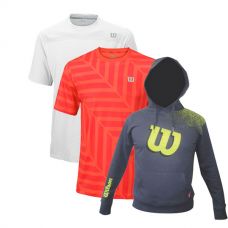 PACK WILSON SUDADERA HODDIE AZUL Y CAMISETAS