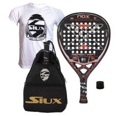 PACK NOX NERBO WORLD PADEL TOUR OFFICIAL RACKET 2021 Y BANDOLERA SIUX ORO