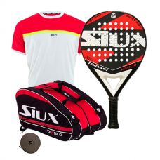 PACK SIUX TSUNAMI ROJA PALETERO Y CAMISETA SIUX APOLO