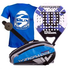 PACK WILSON CARBON FORCE LITE PADDLE RKT Y PALETERO WINGPADEL
