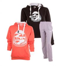 PACK SIUX BELICE CORAL, SUDADERA  BELICE NEGRO Y PANTALON SIUX BANDIT