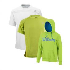 PACK WILSON SUDADERA HODDIE VERDE Y 2 CAMISETAS