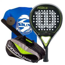 PACK WILSON CARBON FORCE PRO Y PALETERO WINGPADEL VERDE
