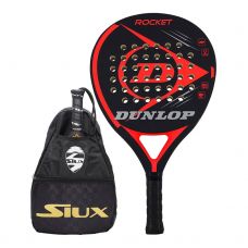 PACK DUNLOP ROCKET ROJO Y BANDOLERA SIUX