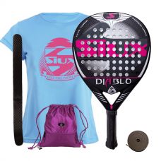 PACK SIUX DIABLO GIRL JR 2018 Y GYMSACK SIUX FUCSIA