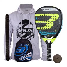 PACK BULLPADEL HACK JUNIOR 2018 Y MOCHILA AZUL