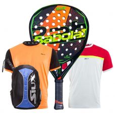 PACK BABOLAT VIPER CARBON, MOCHILA SIUX TRAIL Y CAMISETAS SIUX