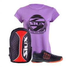 PACK WILSON ASTRAL AZUL MUJER Y MOCHILA SIUX TRAIL AZUL