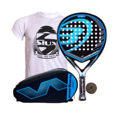 PACK BULLPADEL DRAGON Y PALETERO VARLION HEXAGON AZUL