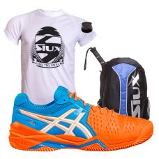 PACK ASICS GEL BELA 5 DIVA Y MOCHILA SIUX TRAIL AZUL
