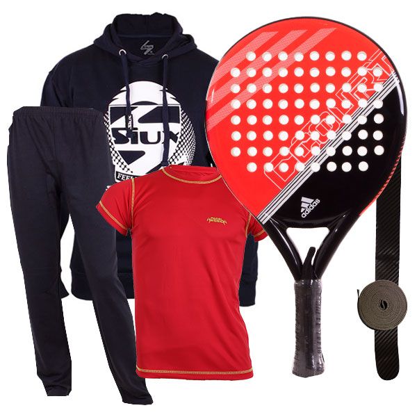 PACK ADIDAS FAST COURT ROUGE ET ÉQUIPEMENT | NEWPADEL