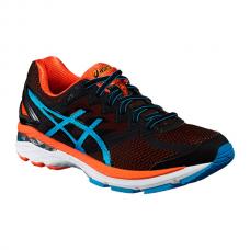 ASICS GT 2000 4 NEGRO NARANJA Y AZUL T606N 9043