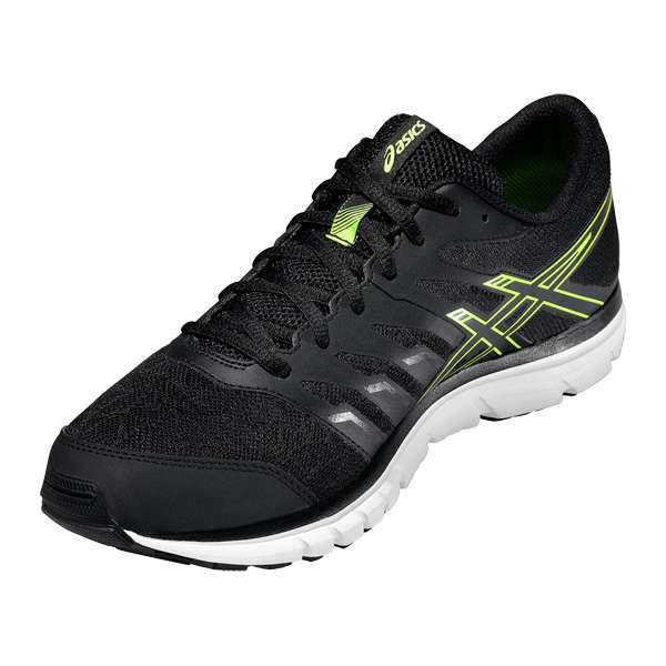 asics negras y amarillas