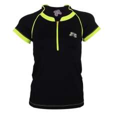 Camiseta Cremallera Negro Amarillo