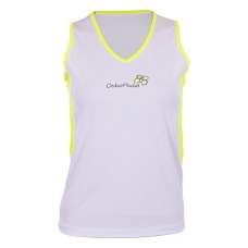 Camiseta Ocho Padel Sin Mangas Blanca Amarillo