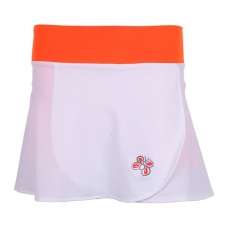 FALDA OCHO PADEL BLANCA Y NARANJA