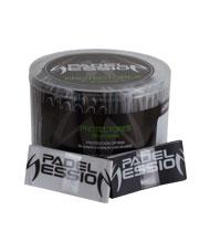 TAMBOR 50 UNID PROTECTORES PADEL SESSION NEGRO Y TRANSPARENTE