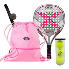 Pack Nox Stinger JR 2.1 Nia y Mochila Gymsack Siux Rosa