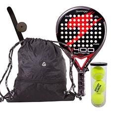 Pack Slazenger V400 Supreme Junior y Gymsack bolsa Siux