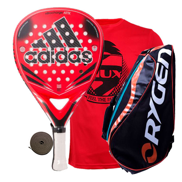 PACK ADIDAS NITROCHARGE ATTK 1.7 ROJA Y PALETERO ORYGEN BEGINNING - Ofertas  y descuentos - adidas