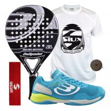 Camiseta padel mujer Azul y Blanca, Diva Lethal VIBOR-A