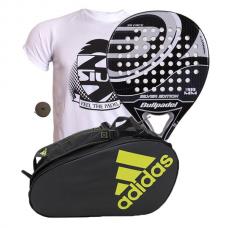 PACK BULLPADEL SILVER EDITION Y PALETERO SIUX MASTERCOMBI ROJO