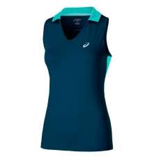 Polo Asics Padel Sleeveless Azul Marino