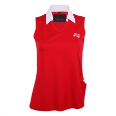 Polo Ocho Padel Sin Mangas Rojo
