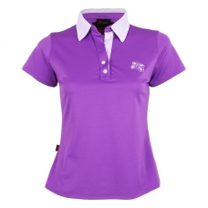 POLO VIOLETA CUELLO BLANCO