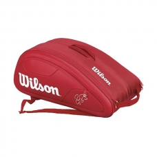 RAQUETERO WILSON FEDERER DNA 12 PACK ROJO