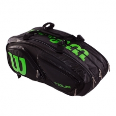 RAQUETERO WILSON TOUR V 15 PACK NEGRO LIMA