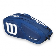 RAQUETERO WILSON TEAM II 6 RAQUETAS AZUL MARINO