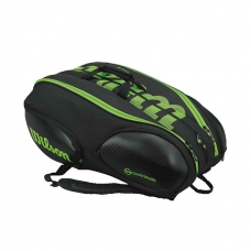 RAQUETERO WILSON VANCOUVER 15 PACK NEGRO VERDE