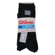 Calcetines Wilson Mens Crew 3pp Negros