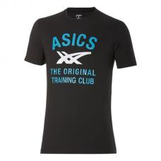 Camiseta Asics Stripes Tee Negra Azul