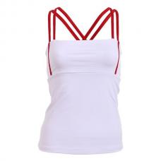 Camiseta Mi Activewear Siza Top Large Blanca Roja