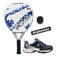 Pack 2 palas Slazenger Flick Azul y mochila Siux