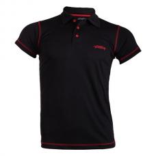 Polo tecnico Padel Session Negro Rojo