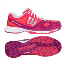 Zapatillas Wilson Rush Pro Junior Rojo y Rosa